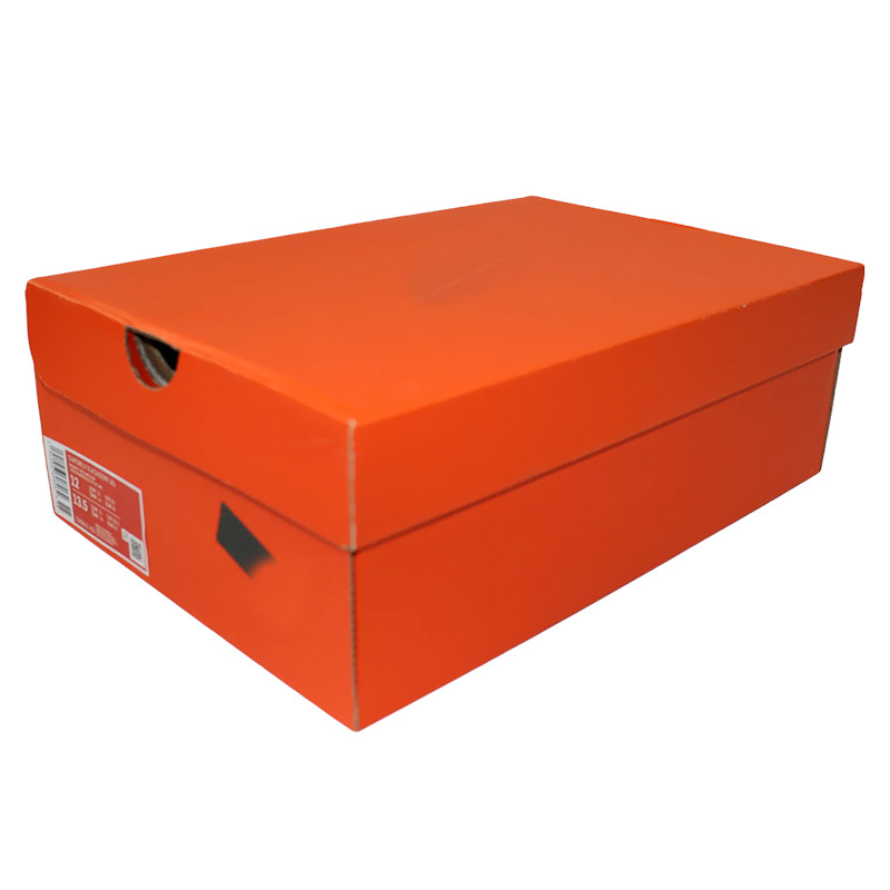 High Quality Rigid Cardboard Shoes Paper Box Packaging Orange Custom Carton Shoe Box Sneakers Boots Women's Shoes Packaging