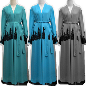 2022 China Clothing OEM dubai abaya wholesale Muslim dress women open Abaya