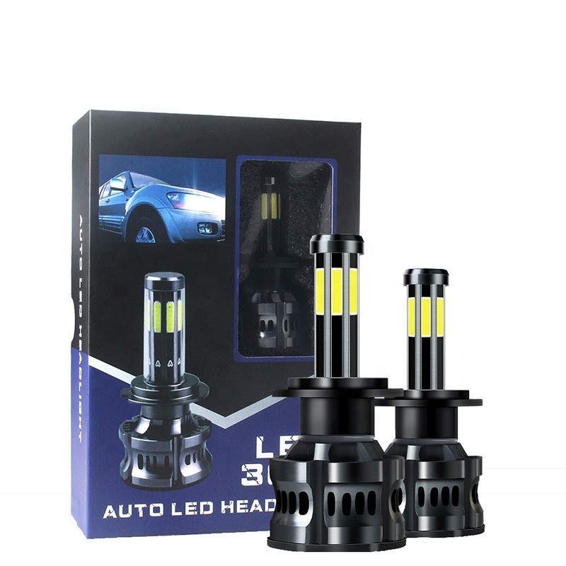 Hot sale modified headlamp 8 sides light up H4 H7 H11 LED car headlight