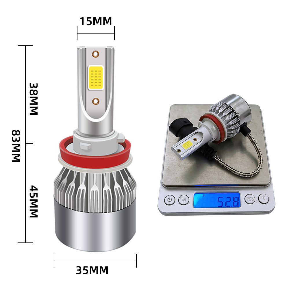 Wholesale, cheap auto parts car led headlight  c6  H11  led light for car