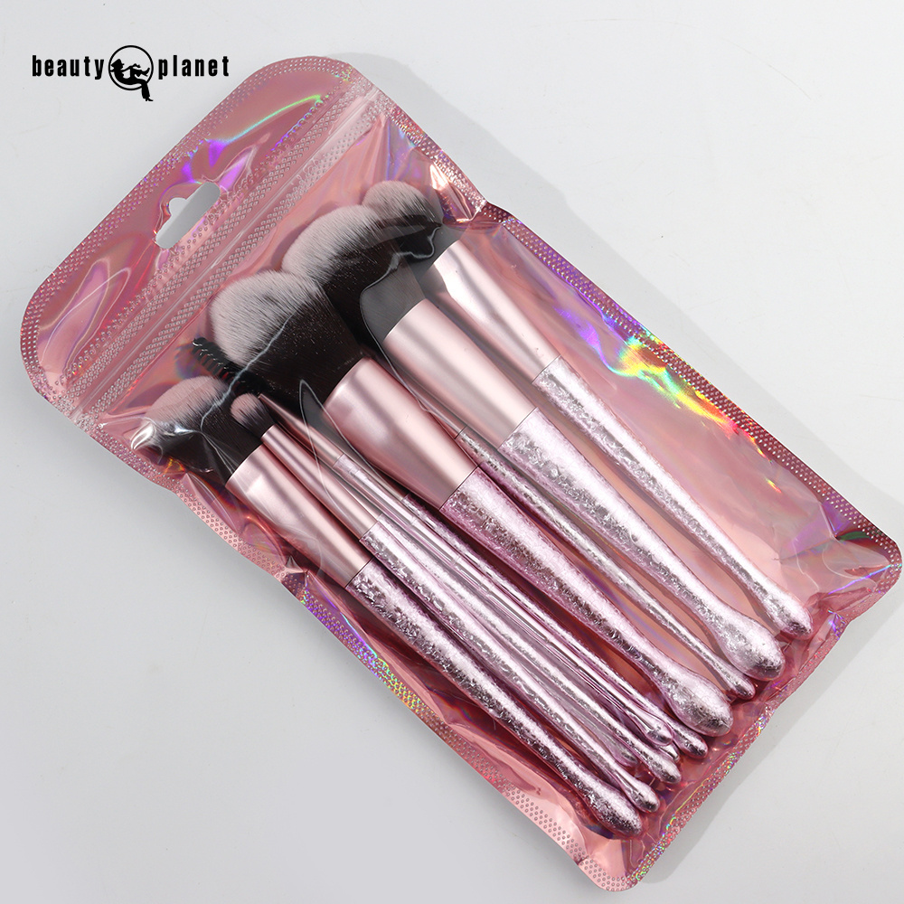 Beauty Planet Custom 12pcs Pinceles De Maquillaje Makeup Artist Supplies Pink Make Up Brushes With Stones And Glitter