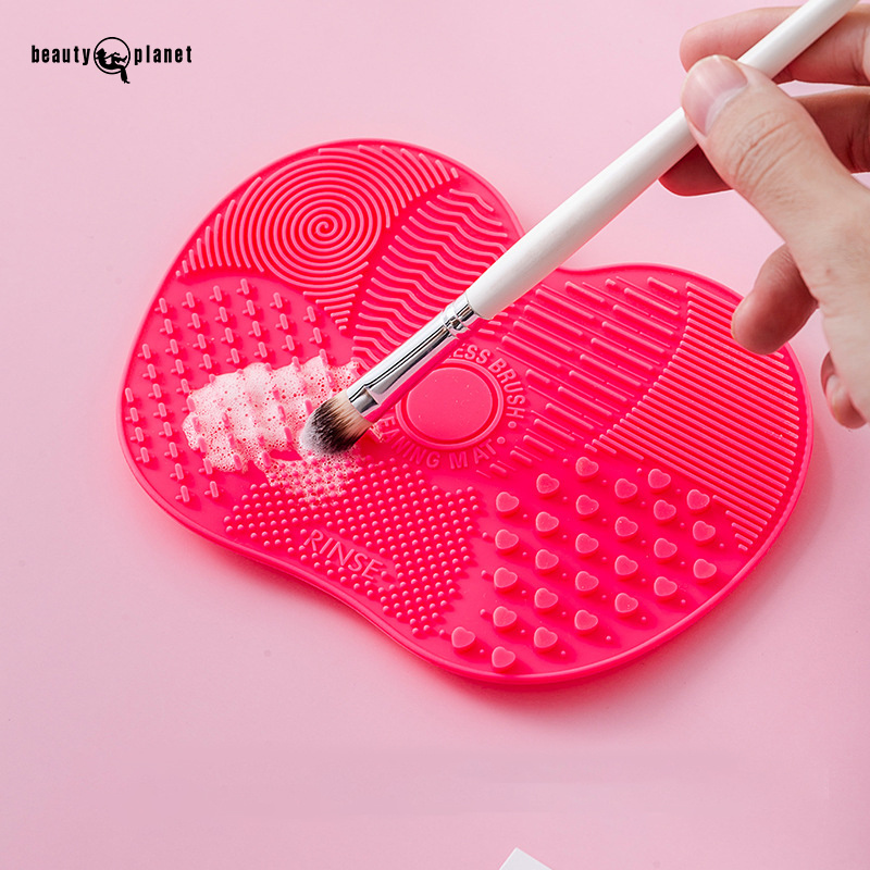 BEAUTY PLANET Cleaning Stick Bath Shower Shampoo Brush Cleaner Egg Scrubber Silicone Brush Cleaning Cosmetic Pad