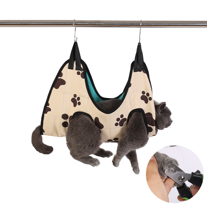 Polyester Pet Grooming Hammock Harness Dog Bathing Grooming Hammock Nail Trimmer Helper Harness Pet Cat Dog Grooming Hammock