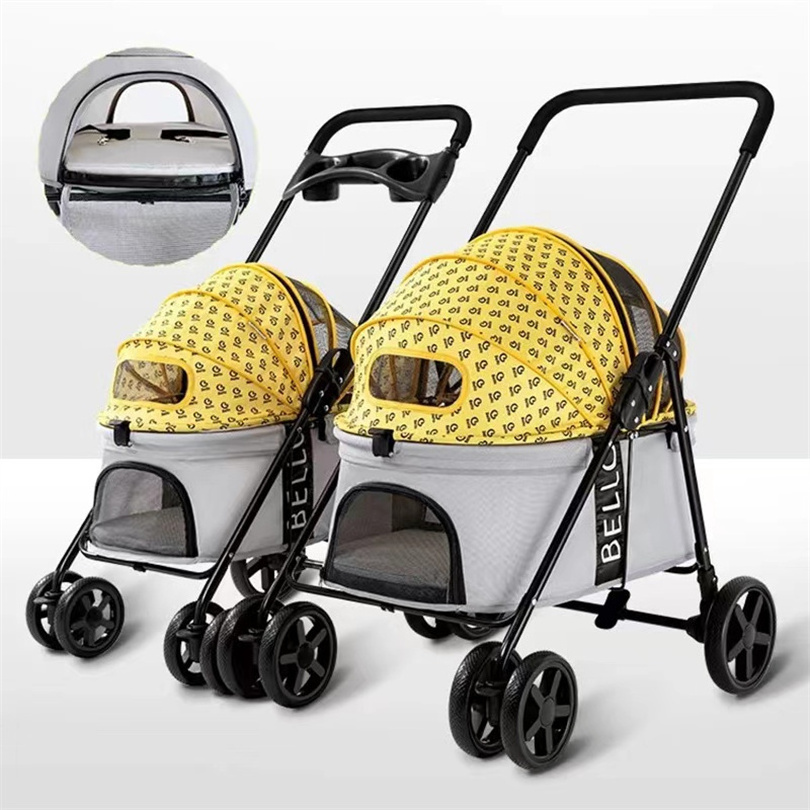 Luxury Customized Wholesale Pet Stroller Detachable Pet Carrier For Pet Dog