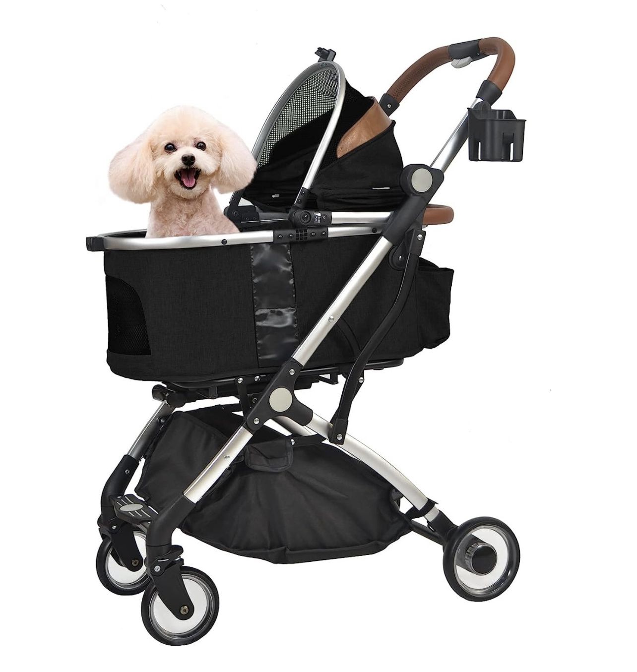 New Style 2 In 1 Large Luxury Pet Stroller Cart Foldable 4 Wheels Pet Travel Strollers For Dog Cat