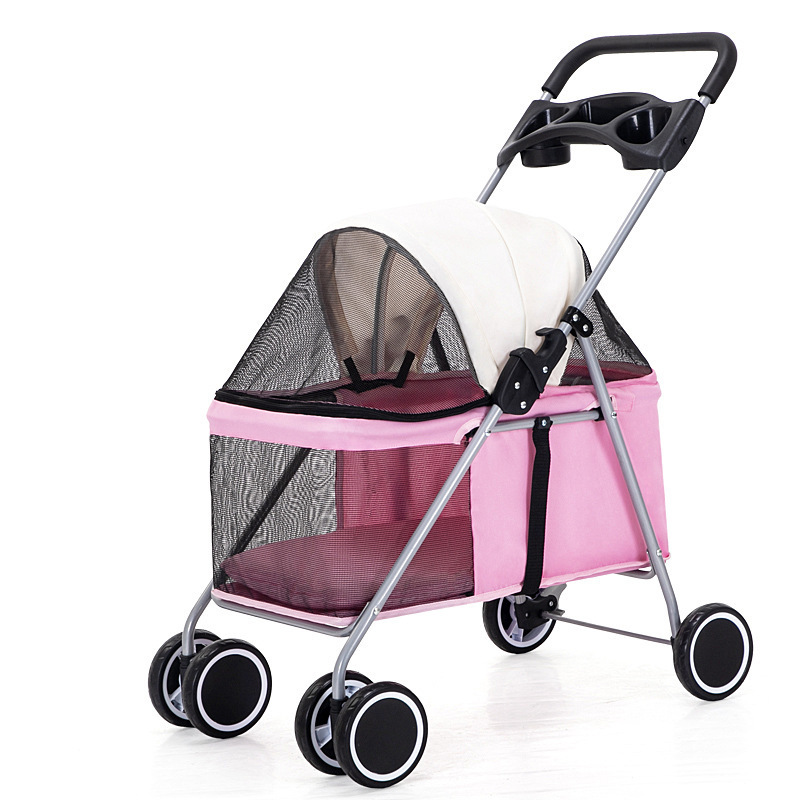 Hot Selling Small Animals Carrier Pet Stroller Travel 4 Wheels Pet Strollers For Large Dogs