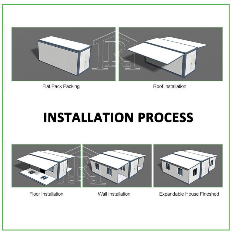 Easy Assemble Prefab Villa Foldable Cabin Shipping Portable House Foldable Container Home