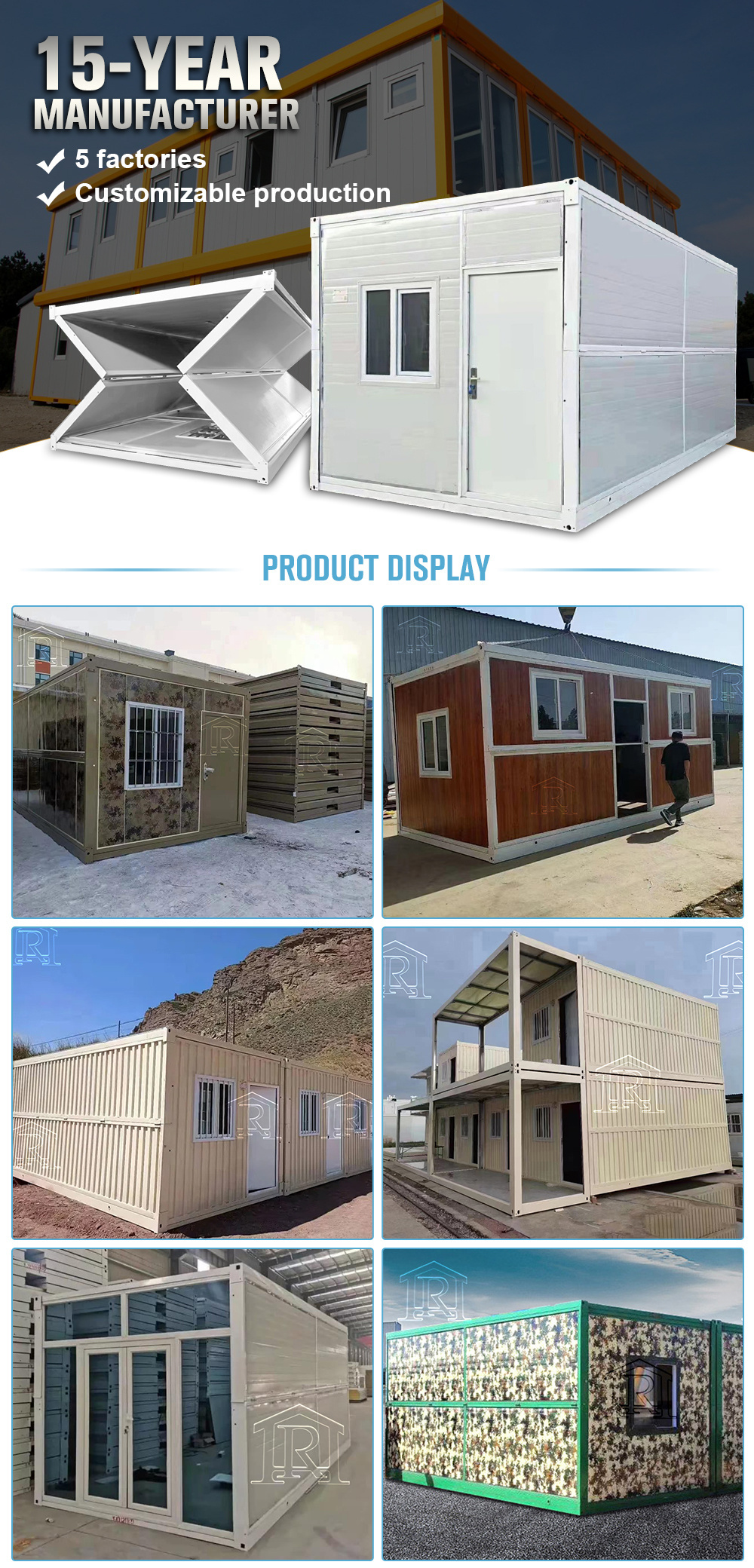 Prefab Luxury Container Cabin House For Prefabricated Resort Hotel Building Rooms With Oem Roof Balcony