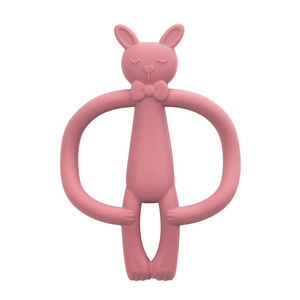 Creative Food Grade BPA-Free Silicone Baby Dental Glue Rabbit Baby Elephant Silicone Molar Stick Soothing Dental Glue Toys