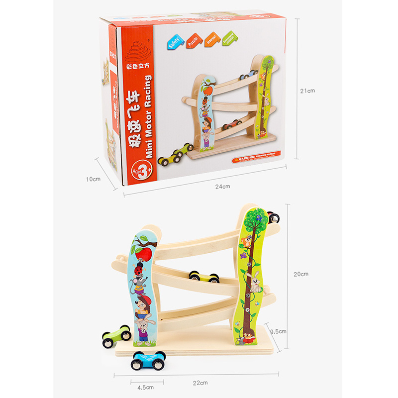 Wooden Car Educational Toys Classic Kids Tricycle Ramp Sliding Cars 2023 Car For Kids