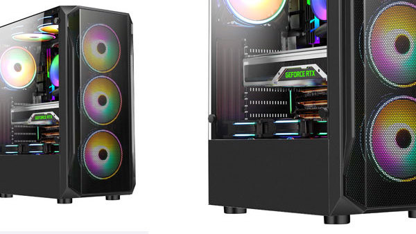 2020 New Designed Custom Micro ATX Tempered Glass RGB Gaming Computer PC Case