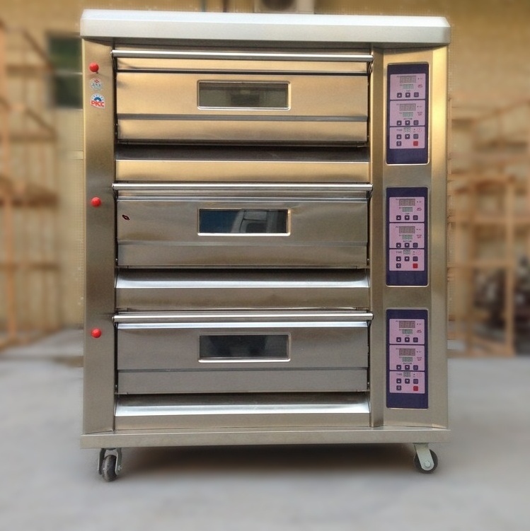 Good quality 3 Deck Gas Bread Baking Oven for Sales