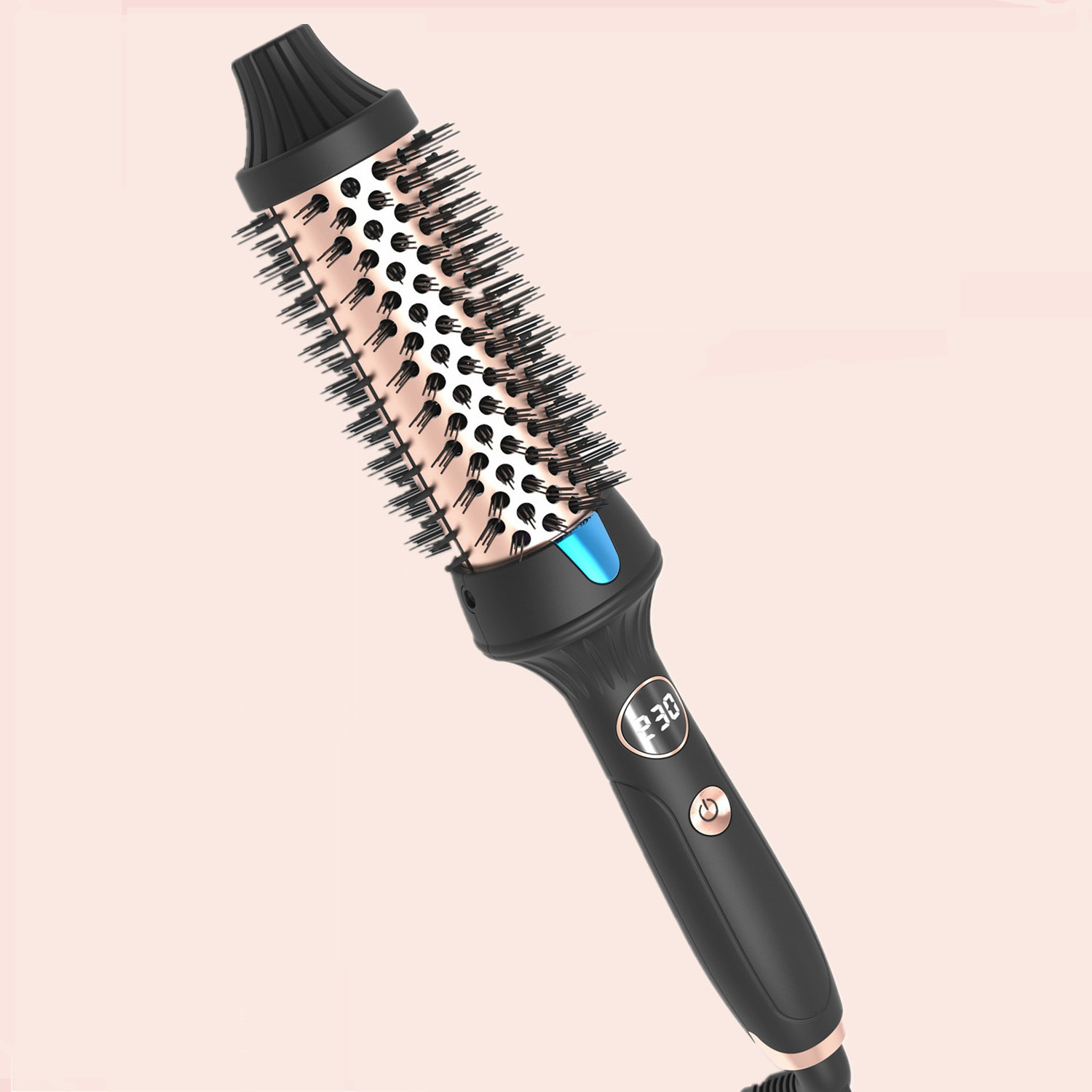 Ceramic LCD Thermal Hair Brush Negative Professional Thermal Ionic Brush Electric Curling Blowout Brush Hot Comb