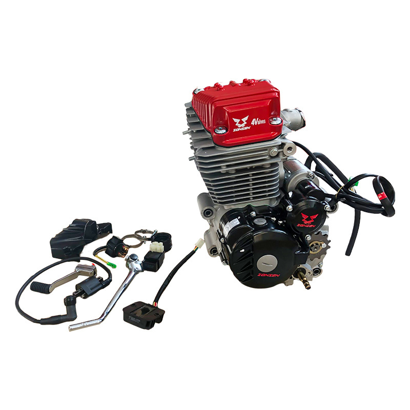 Lightweight piston single cylinder CDI air cooled 4 stroke 4 valve 17KW electrical kick start 250CC engine kit zongshen CB250R