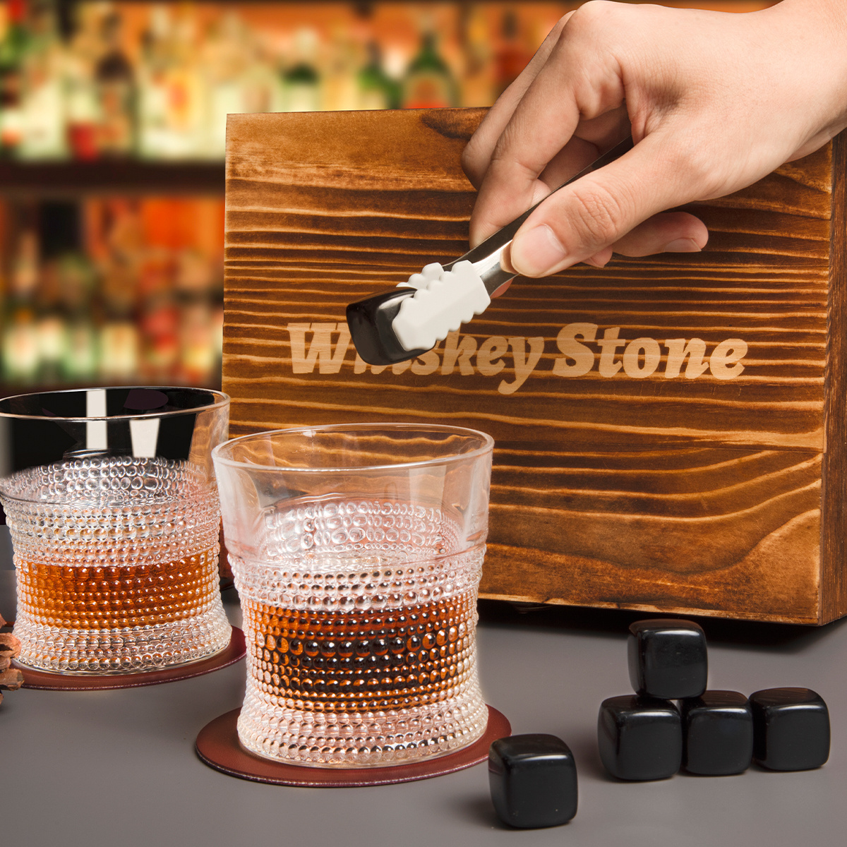 bar drinking accessories unbranded wines old fashioned cocktail wood smoker drink bourbon whiskey cocktail smoker kit with torch