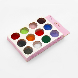 12 Color DIY Swan Velvet Nail powder Box-packed  Flocking Powder Velvet Nail Decoration