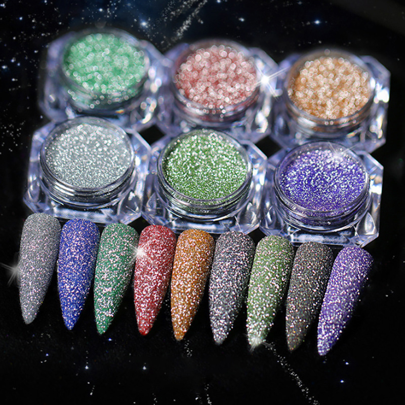 private label crystal crushed diamond powder nail finest polishing acrylic glitter pigment powder for nail art sequins