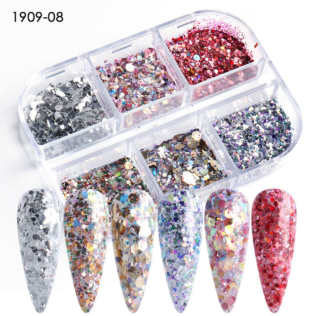 Hot Sale Sparkly Reflective Glitter Different Color Iridescent Diamond Glitter For Nails Makeup