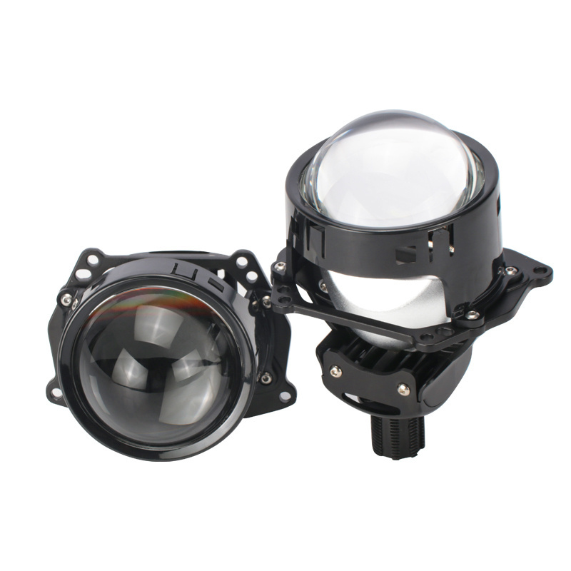 Fast Dispatch 3.0 Inch Bi LED Projector Lens headlight Retrofit Kit with High low Beam-6000K White Focus Beam  Approved