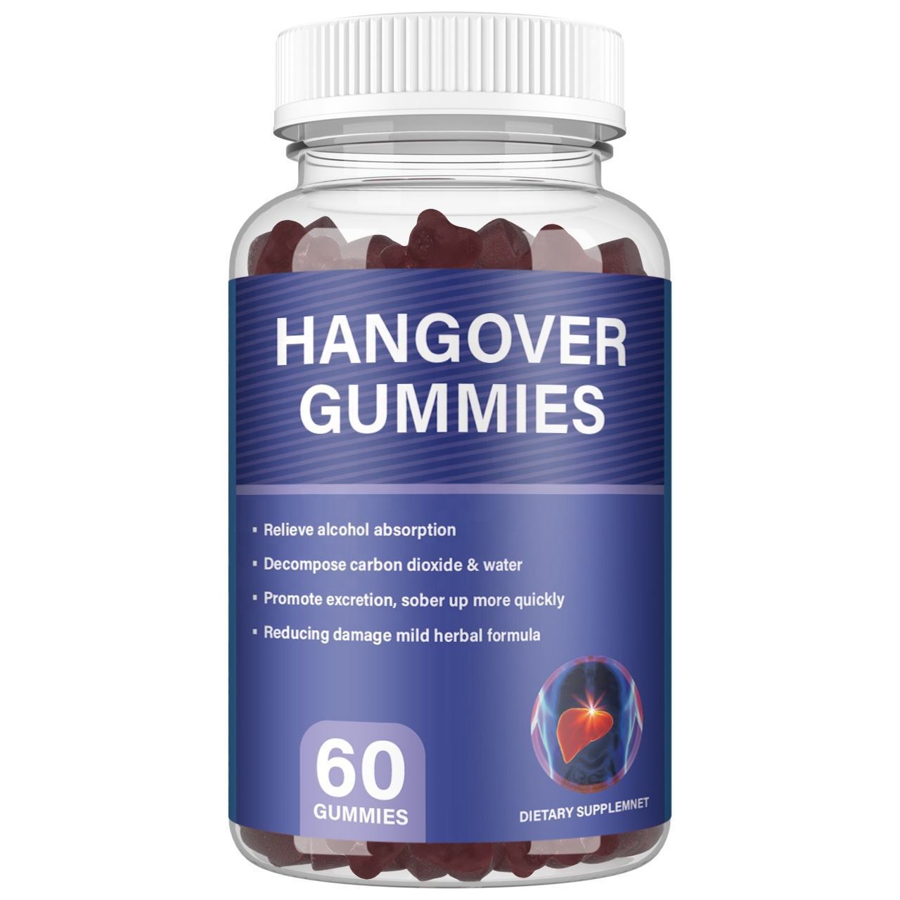 Custom Private Label Hangover Relief Gummies Vegan Liver Detox Anti Hangover Pills For Anti Hangover Recovery Prevention