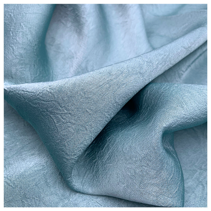 Clothing Wholesale Dress Supplier Chiffon Silk Polyester High Quality 100% Crinkle Back Pleated Stretch Crepe Satin Fabric