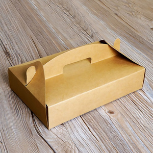 Y53 Wholesale bakery doughnut paper box with handle custom white cardboard box for take away fast food cake box