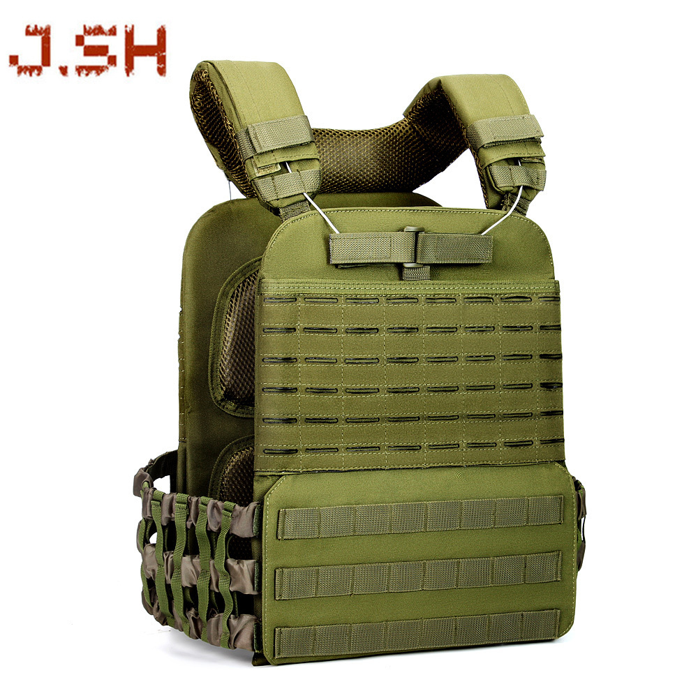 JSH Wholesale Quick Release Combat Vest Protective Vest Assault Security Laser Cut Tactical Weighted Vest