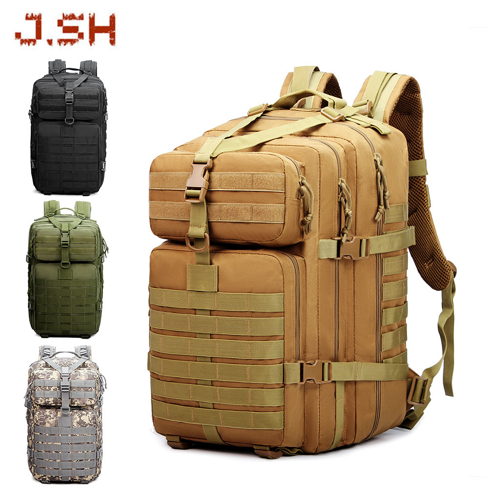 JSH Wholesale Slender Ultralight Rucksack Backpack Tactical Rucksacks Tactical Sports Camping Hiking Custom Printed