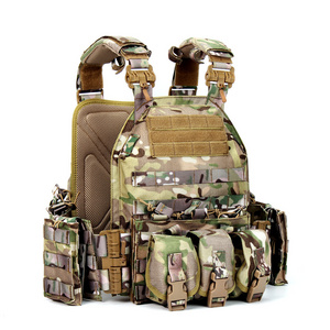 JSH Hot Selling Chaleco Tactico 1000D Polyester Tactical Vest Plate Carrier Colete Tatico Chalecos Tactico Free Combo