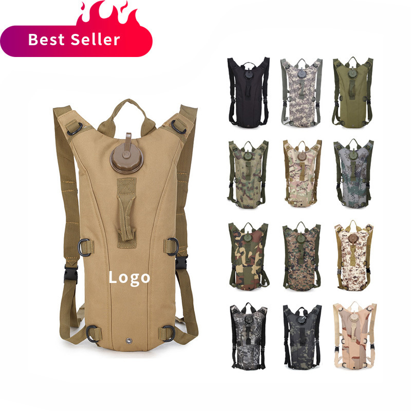 JSH Wholesale Tactical Molle Water Bottle Bag  3L Water Bags EVA Fashion Tactical Backpack Hydration Pack For Traveling