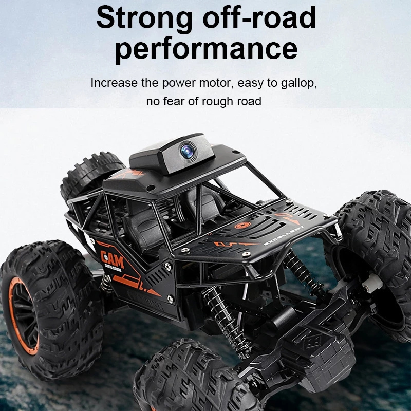 Rc Car With HD 720P WIFI FPV Camera Machine On Remote Control Stunt 1:18 2.4G Monster Trucks Radiocontrol Climbing Toys For Kids