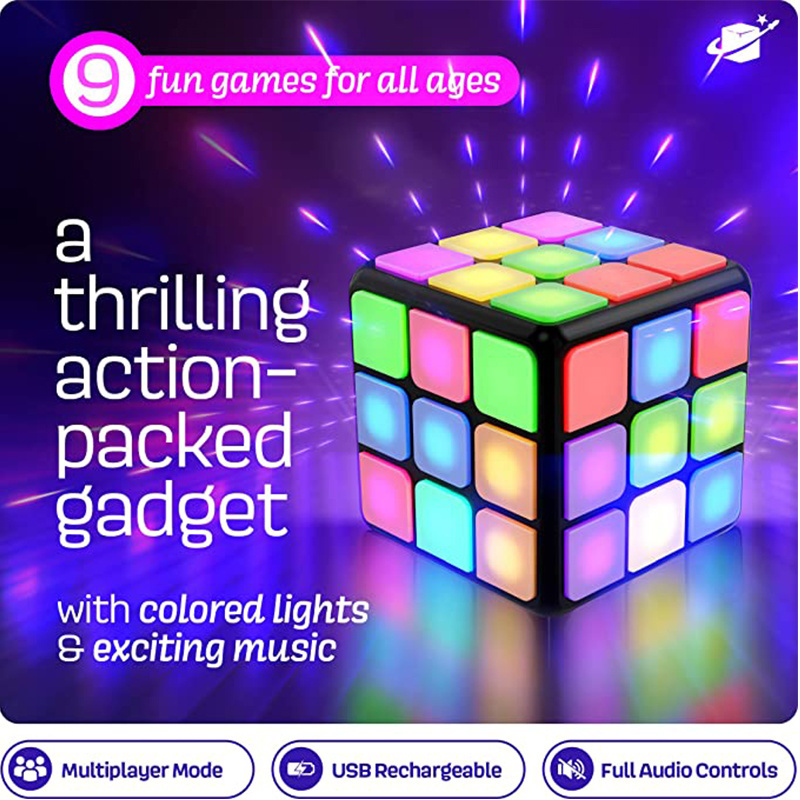 Flashing Cube Challenge Brain Memory With 7in1 Magic Cube 3pcs Lighting Up Cube Training Kids