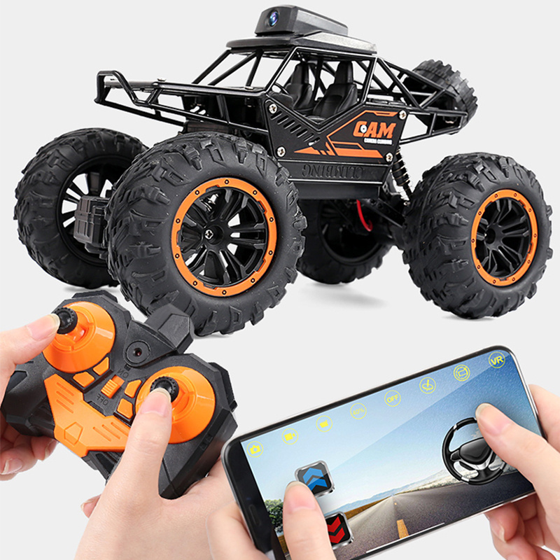 Rc Car With HD 720P WIFI FPV Camera Machine On Remote Control Stunt 1:18 2.4G Monster Trucks Radiocontrol Climbing Toys For Kids