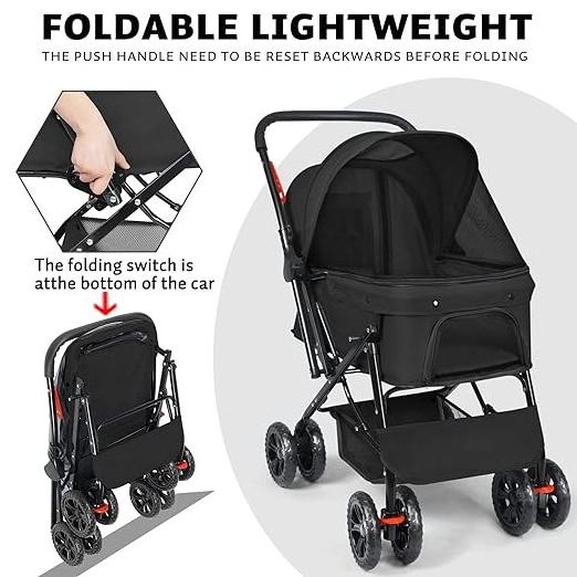 Wholesale Pet Carriers with Removable Pet Stroller Dog Stroller for Medium Dogs or 2 Small Dogs