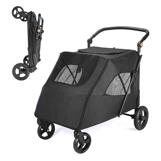 4 Wheels Outdoor Foldable Dog stroller Pet Dog Cat Pet Carriers for large Pet Jogger Stroller