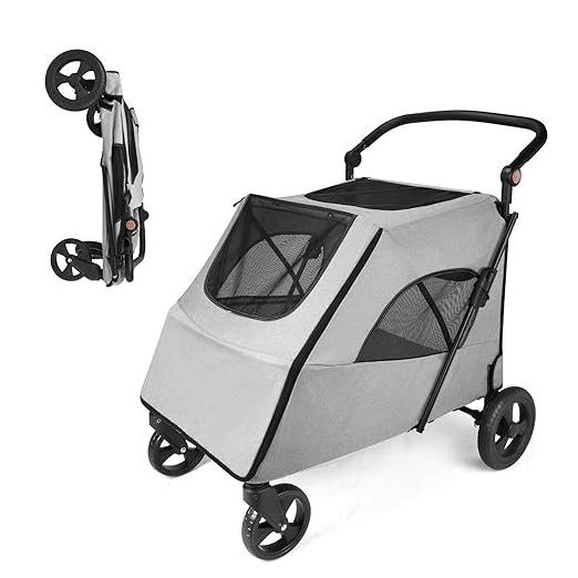 Wholesale Dog Buggy with 4 Wheels Pet Carriers Dog Cat Trolley Strollers for Cats and Dogs