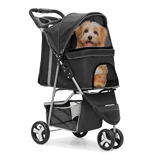 Wholesale New model portable large dog stroller twin pet gear travel lite pet trolleys