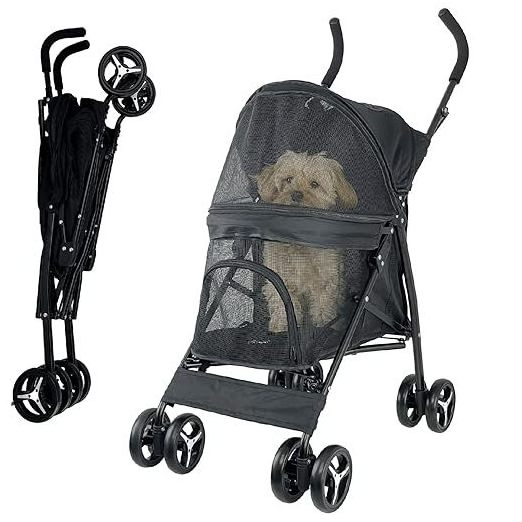 Umbrella Travel Pet Stroller Lightweight Compact Portable Jogger for Small Dogs and Cats