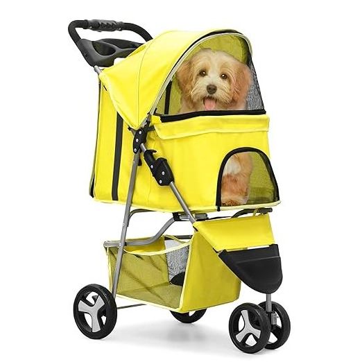 Wholesale New model portable large dog stroller twin pet gear travel lite pet trolleys