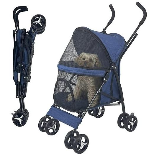 Umbrella Travel Pet Stroller Lightweight Compact Portable Jogger for Small Dogs and Cats