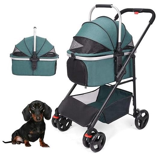 Dogs Aluminum Tube Pull Rod Pets Cart Pet Stroller Pet Carriers For Dogs Detachable Car Bag Travel