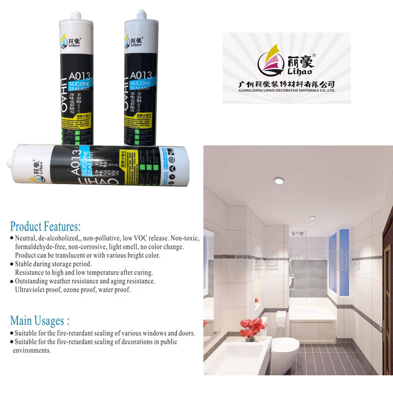 Lihao Environmental protection anti-mould adhesive Silicone glue Seam Tile Home Furnishing