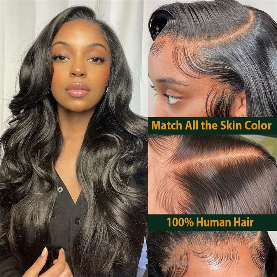 Wholesale Raw Indian Virgin Human Hair Wig 180% Density Full Lace Frontal Wig Natural Color Transparent Lace Front Wig