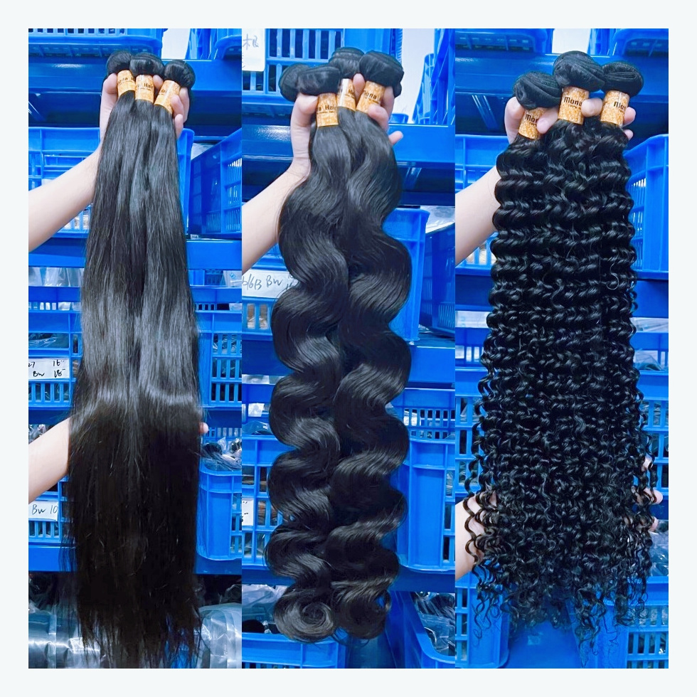 Unprocessed Raw Human Hair Bundles Wholesale Vendor Indian Temple Virgin Cuticle Aligned Hair Supplier Grade 12A Indian Raw Hair