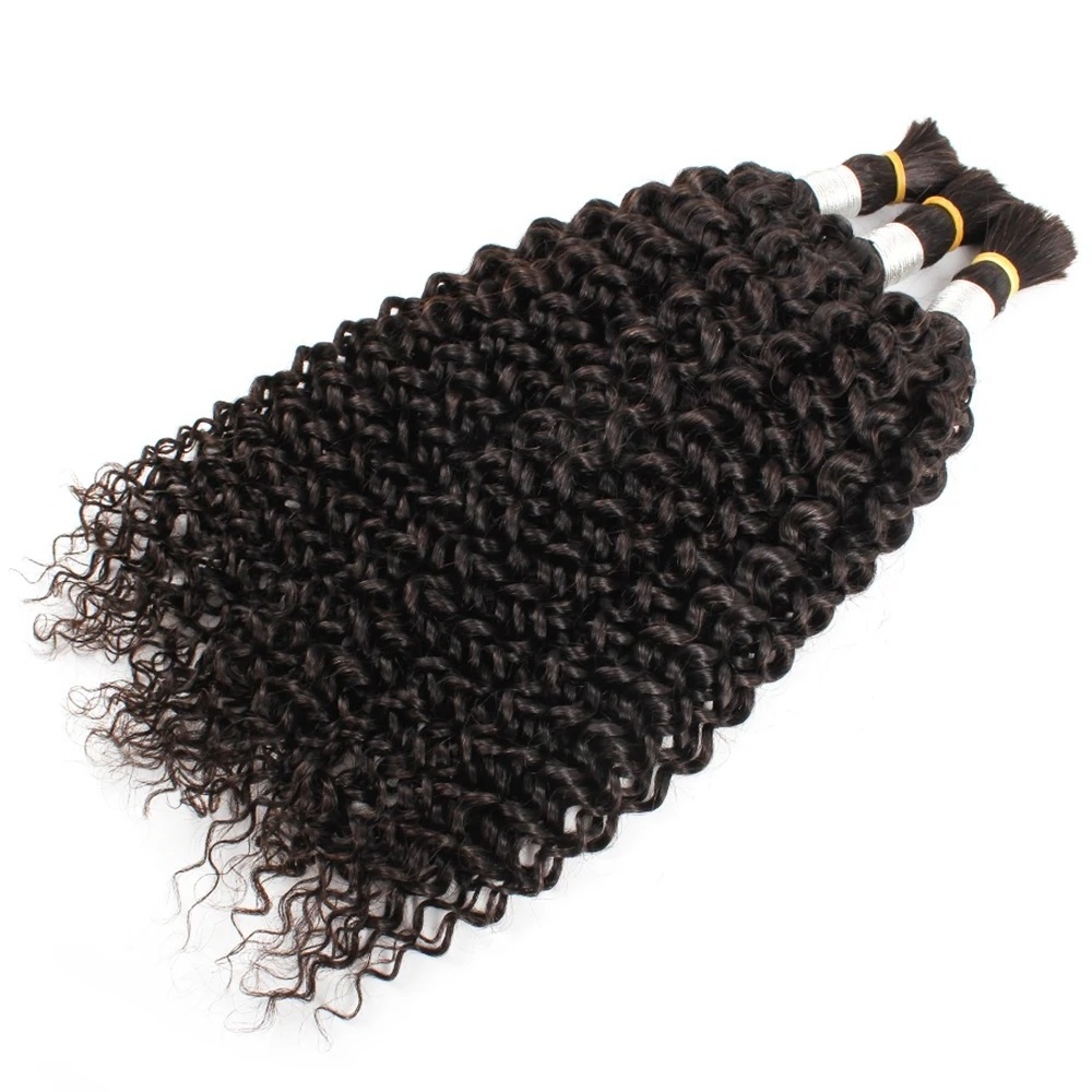 Wholesale Hair Vendors Brazilian Virgin Bundles Cuticle Aligned Hair Extension No Weft Afro Kinky Bulk Human Hair For Braiding