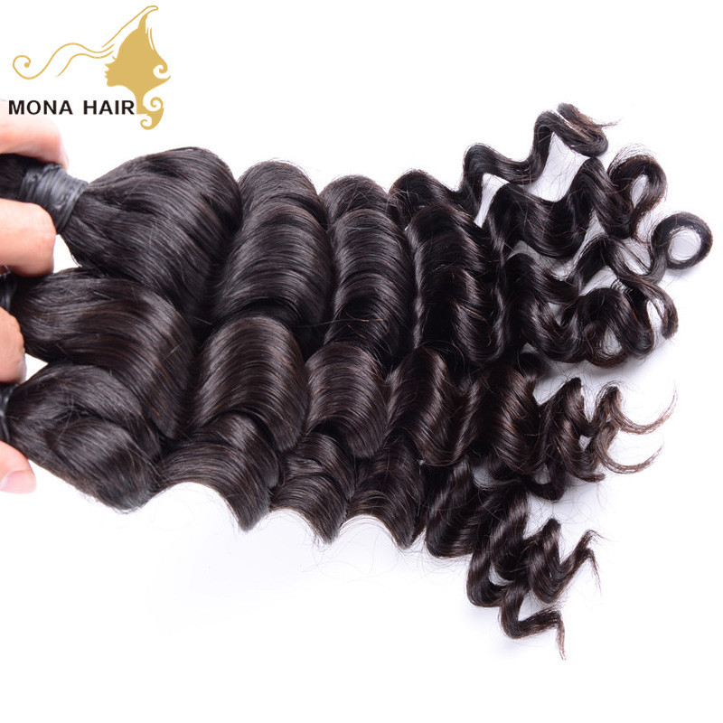 Virgin hair cambodian tangle free natural hair extension clip