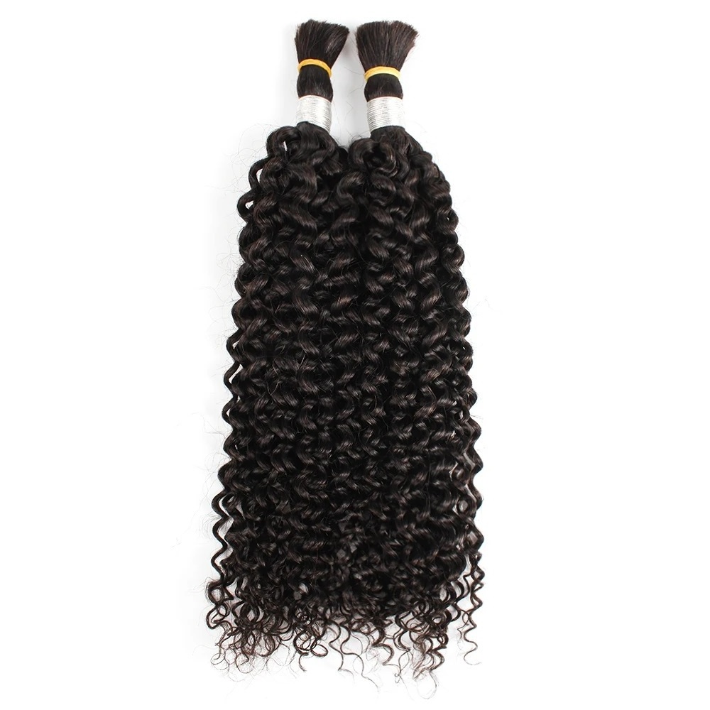 Wholesale Hair Vendors Brazilian Virgin Bundles Cuticle Aligned Hair Extension No Weft Afro Kinky Bulk Human Hair For Braiding