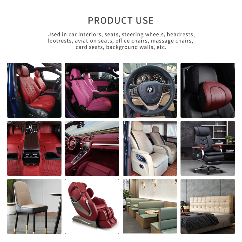 Ecological car headrest seat cover design leather material feel soft and delicate