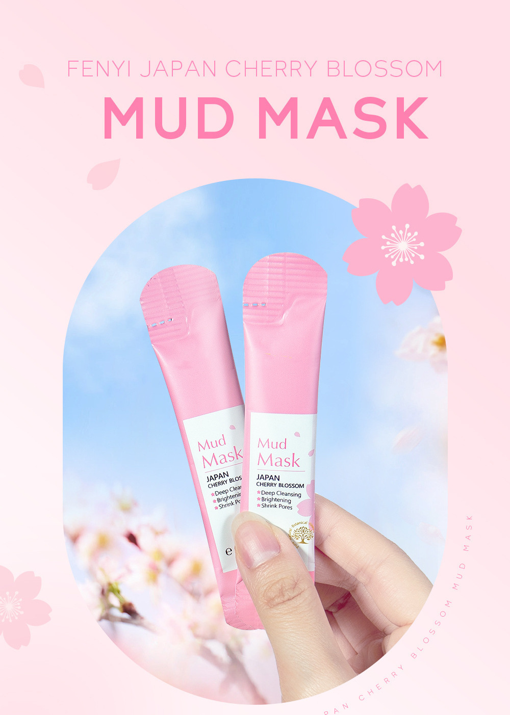 wholesale korean cosmetics beauty products face skin care Japan cherry blossom Facemask Skincare Facial Musk Mud sheet mask