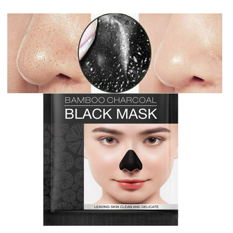 Black Bamboo Charcoal Facial Nose skin care Pore Strips Blackhead Removal Strips For Nose Pores Shrinking Patch Nose Mask